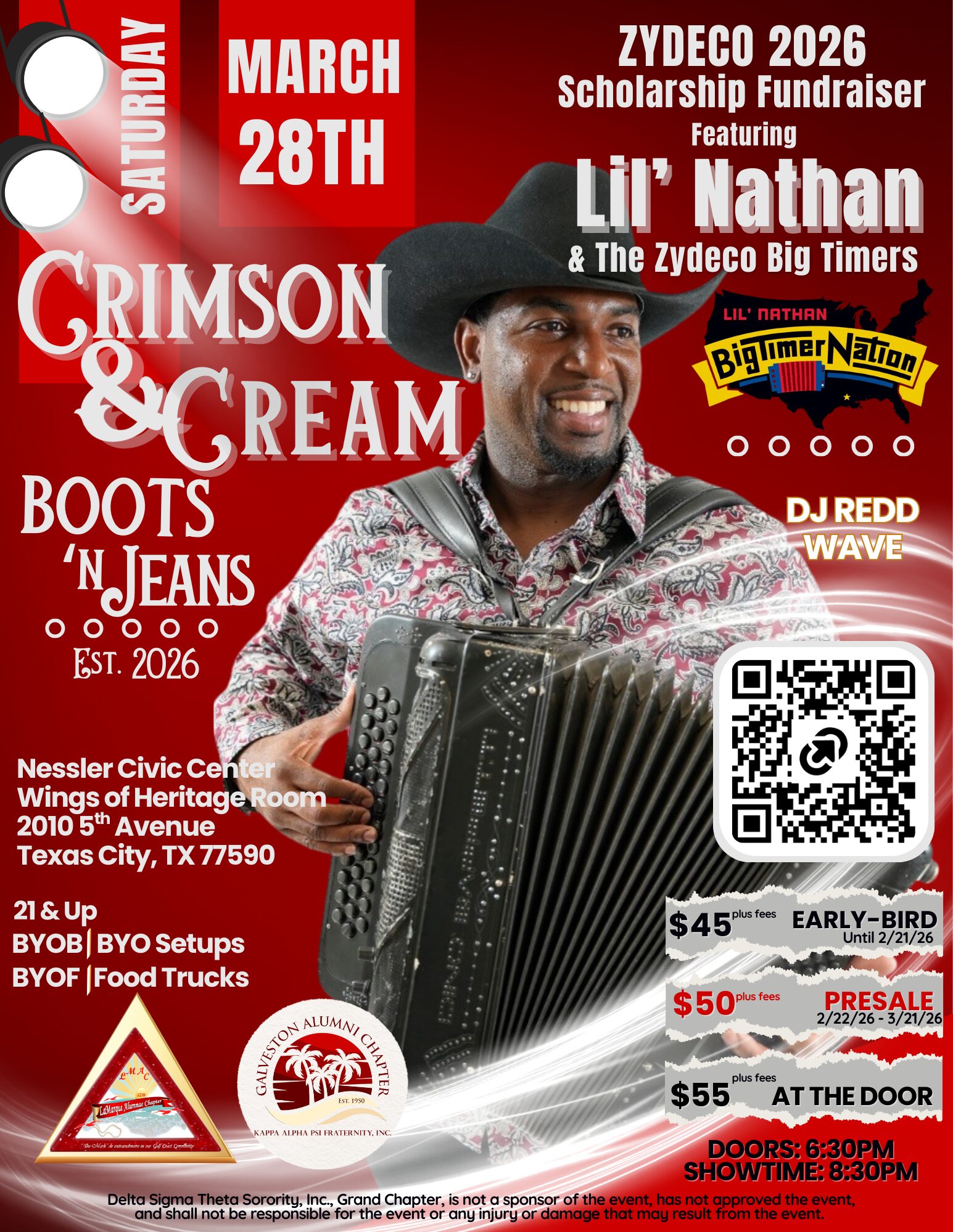 Zydeco Scholarship Fundraiser – March 28, 2026